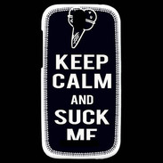 Coque HTC One SV Keep Calm Suck me Noir