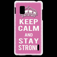 Coque LG Optimus G Keep Calm Stay strong Rose