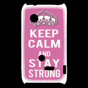 Coque Sony Xperia Typo Keep Calm Stay strong Rose
