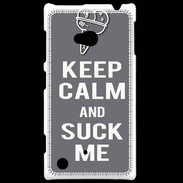 Coque Nokia Lumia 720 Keep Calm Suck me Gris