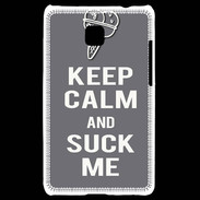 Coque LG Optimus L3 II Keep Calm Suck me Gris