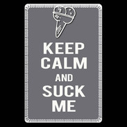 Etui carte bancaire Keep Calm Suck me Gris