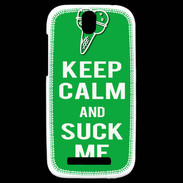 Coque HTC One SV Keep Calm Suck me Vert
