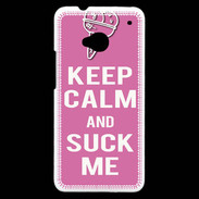 Coque HTC One Keep Calm Suck me Rose