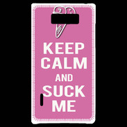 Coque LG Optimus L7 Keep Calm Suck me Rose