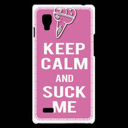 Coque LG Optimus L9 Keep Calm Suck me Rose