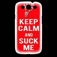 Coque Samsung Galaxy S3 Keep Calm Suck me Rouge