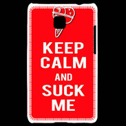 Coque LG Optimus L3 II Keep Calm Suck me Rouge