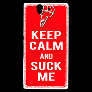 Coque Sony Xperia Z Keep Calm Suck me Rouge