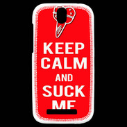 Coque HTC One SV Keep Calm Suck me Rouge