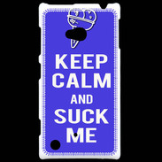 Coque Nokia Lumia 720 Keep Calm Suck me Bleu