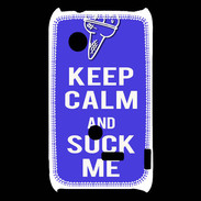 Coque Sony Xperia Typo Keep Calm Suck me Bleu