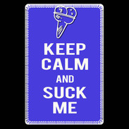 Etui carte bancaire Keep Calm Suck me Bleu