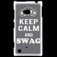Coque Nokia Lumia 720 Keep Calm Swag Gris