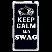 Coque Nokia Lumia 720 Keep Calm Swag Noir