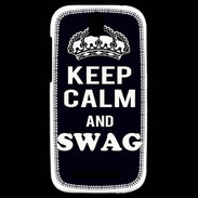 Coque HTC One SV Keep Calm Swag Noir