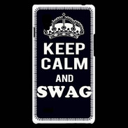 Coque LG Optimus L9 Keep Calm Swag Noir