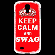 Coque Samsung Galaxy S4 Keep Calm Swag Rouge