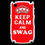 Coque Blackberry 8520 Keep Calm Swag Rouge