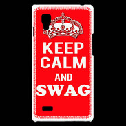 Coque LG Optimus L9 Keep Calm Swag Rouge