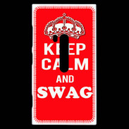 Coque Nokia Lumia 920 Keep Calm Swag Rouge