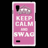 Coque LG Optimus L9 Keep Calm Swag Rose