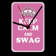 Grande pendule murale Keep Calm Swag Rose