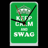 Pendule de bureau Keep Calm Swag Vert