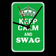 Grande pendule murale Keep Calm Swag Vert