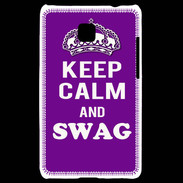 Coque LG Optimus L3 II Keep Calm Swag Violet