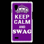 Coque LG Optimus L9 Keep Calm Swag Violet