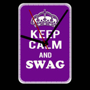 Grande pendule murale Keep Calm Swag Violet