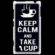 Coque Nokia Lumia 720 Keep Calm Take a cup Noir