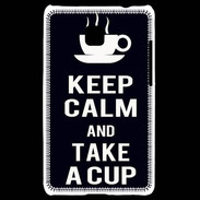 Coque LG Optimus L3 II Keep Calm Take a cup Noir
