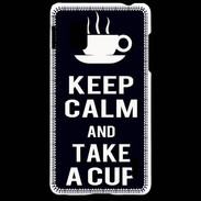 Coque LG Optimus G Keep Calm Take a cup Noir