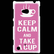 Coque Nokia Lumia 720 Keep Calm Take a cup Rose
