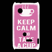 Coque Sony Xperia Typo Keep Calm Take a cup Rose
