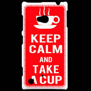 Coque Nokia Lumia 720 Keep Calm Take a cup Rouge