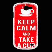 Coque Samsung Galaxy Express Keep Calm Take a cup Rouge