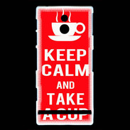 Coque Sony Xperia P Keep Calm Take a cup Rouge