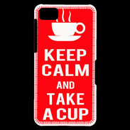 Coque Blackberry Z10 Keep Calm Take a cup Rouge