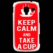 Coque Samsung Galaxy Ace 2 Keep Calm Take a cup Rouge