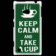 Coque Nokia Lumia 720 Keep Calm Take a cup Vert