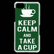 Coque Blackberry Z10 Keep Calm Take a cup Vert