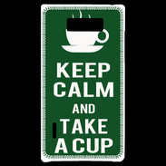 Coque LG Optimus L7 Keep Calm Take a cup Vert