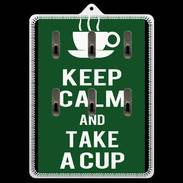 Porte clés Keep Calm Take a cup Vert