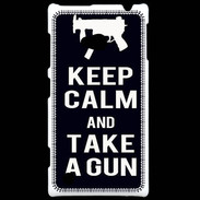 Coque Nokia Lumia 720 Keep Calm Take a gun Noir