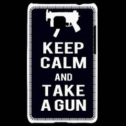 Coque LG Optimus L3 II Keep Calm Take a gun Noir