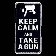 Coque Blackberry Z10 Keep Calm Take a gun Noir