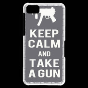 Coque Blackberry Z10 Keep Calm Take a gun Gris
